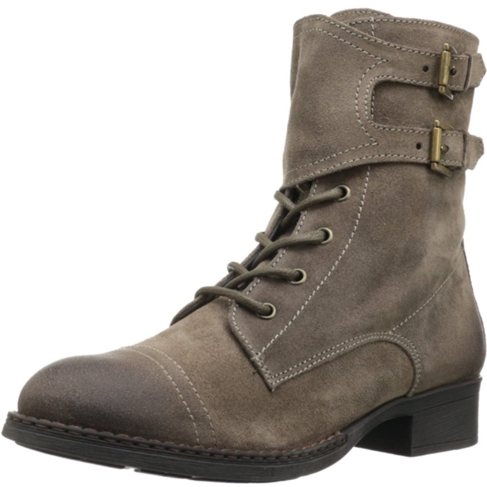 Seychelles Against the clock ankle combat boot US7.5 suede leather taupe